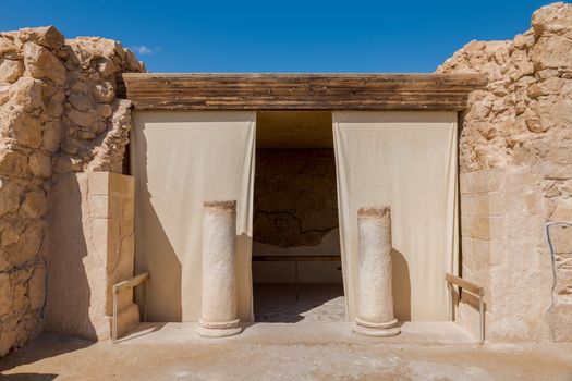Ancient Commandant's Residence at Masada and King Herod's ancient fortress