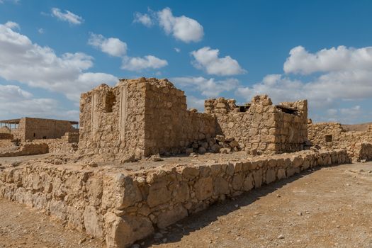 Ruins of the ancient Masada fortress in Israel,build by Herod the great