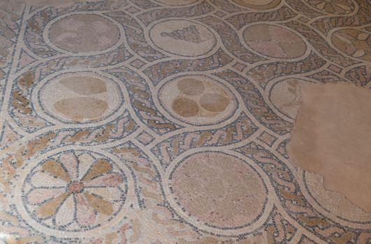tile mosaic floor found at Masada Israel