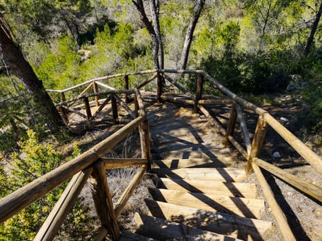 View of the access stairs to the Algar Dam