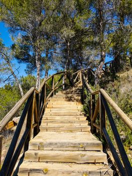 View of the access stairs to the Algar Dam