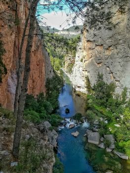 View of the canyon formed by the Mijares river as it passes trough Montanejos
