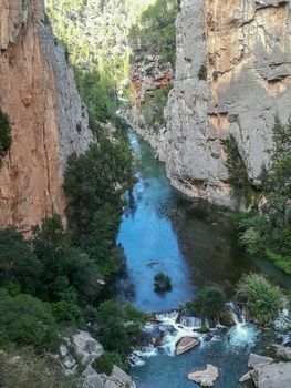 View of the canyon formed by the Mijares river as it passes trough Montanejos