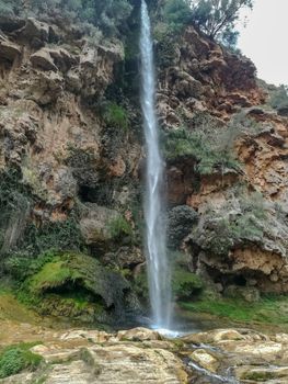 View of the waterfall of the Salto de la Novia in Navajas