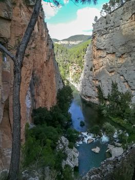 View of the canyon formed by the Mijares river as it passes trough Montanejos