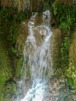 View of the waterfall of the Salto de la Novia in Navajas