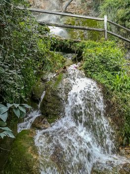 View of the waterfall of the Salto de la Novia in Navajas