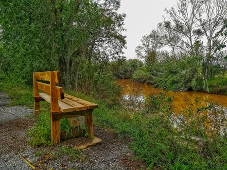 River of the natural setting of Clot with sediment laden water after heavy rains