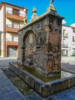 View of old fountain in the village of El Toro