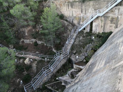 View of the lower part of the Regajo dam in Navajas
