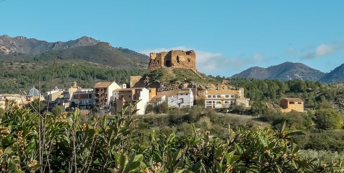 View of the old ruined castle of Castellnovo