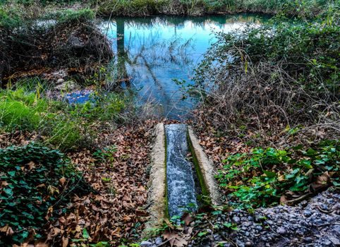 Small waterfall on the Palancia river as it passes trough Segorbe