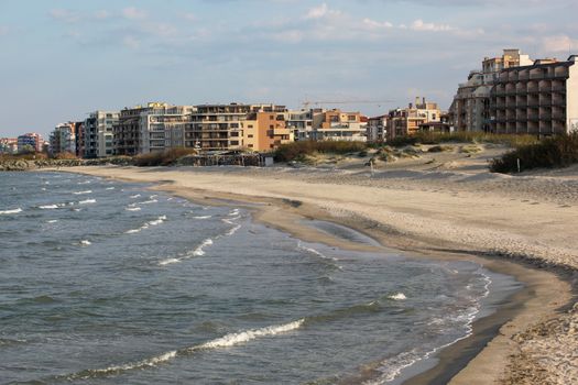 Beautiful Beach And Incredible Sea In Pomorie, Bulgaria.