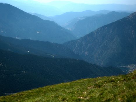 View from Casamanya mountain, one of highest pics in Andorra