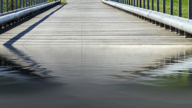 Bridge over a river - National Park on the Elbe