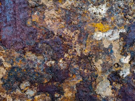 Rusty metal background with rough texture in brown tones