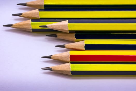 Typical Assortment of Pencils Ready for Use