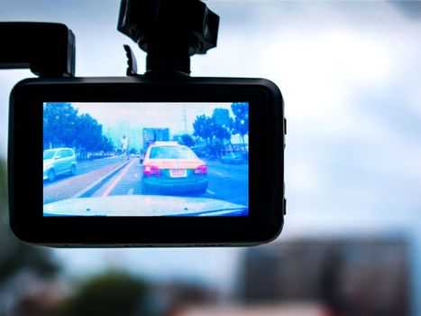 A View through a Dashcam in Traffic