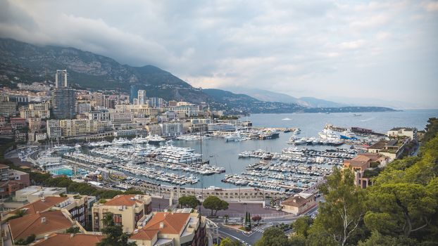 Nice view on beutiful city of Monaco in summer.