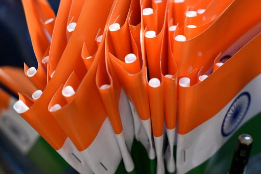 National Flag of India, Tri-colored saffron, white and green