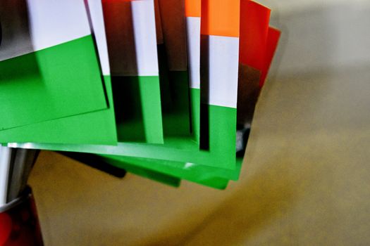 National Flag of India, Tri-colored saffron, white and green