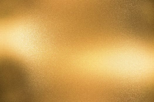 Glowing golden wave metal plate, abstract texture background