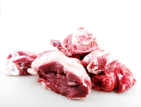 Fresh Meat Against White Background