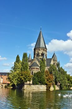 Protestant church in metz city, France 