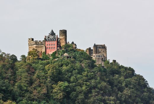 The Schonburg is a castle above the medieval town of Oberwesel