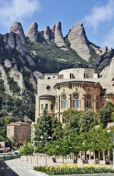 Santa Maria de Montserrat is a Benedictine abbey located on the mountain of Montserrat in Catalonia, Spain.