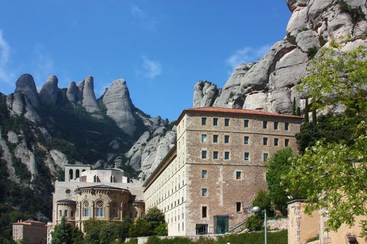 Santa Maria de Montserrat is a Benedictine abbey located on the mountain of Montserrat, in Monistrol de Montserrat, in Catalonia, Spain. The monastery is Catalonia's most important religious retreat