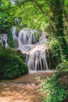 Krushuna waterfalls in northern Bulgaria near a village of Krushuna, Letnitsa.