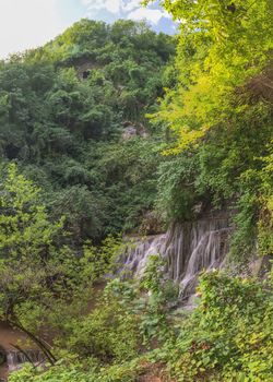 Krushuna waterfalls in northern Bulgaria near a village of Krushuna, Letnitsa.