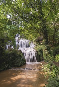 Krushuna waterfalls in northern Bulgaria near a village of Krushuna, Letnitsa.