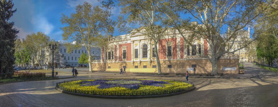 Odessa, Ukraine - 02.05.2019. Spring in Odessa. Panoramic view of Primorsky boulevard