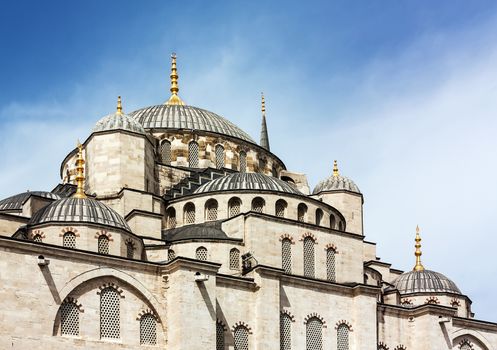 The Sultan Ahmed Mosque known as the Blue Mosque is an historic mosque in Istanbul. It was built from 1609 to 1616