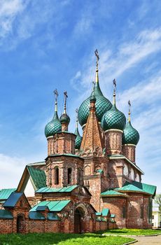Church of Saint John Chrysostom in temple ensemble in Korovniki in Yaroslavl, Russia