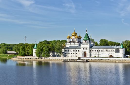 Trinity Cathedral . The Ipatiev Monastery is a male monastery, situated on the bank of the Kostroma River just opposite the city of Kostroma. It was founded around 1330