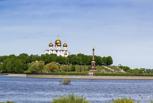 The Assumption Cathedral, originally built in stone in the early 1210s, was rebuilt in its current form in 2010, Yaroslavl, Russia