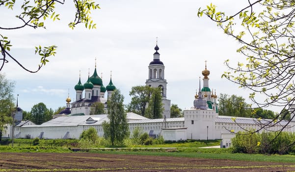 Panorama of Tolga Monastery about Yaroslavl, Russia
