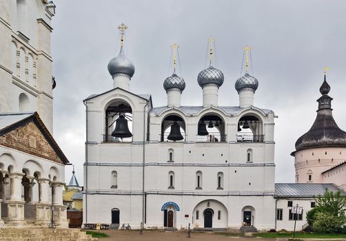 Belfry in Rostov Kremlin in Yaroslavl region, Russia