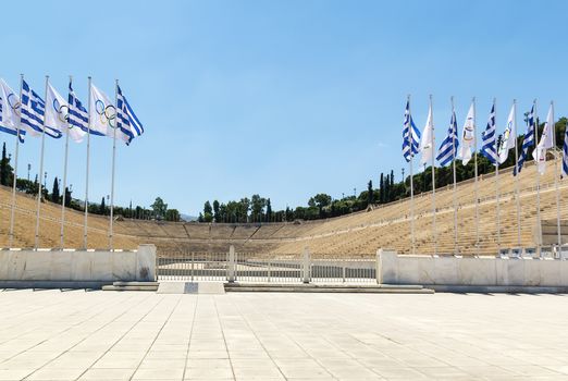 The Panathenaic Stadium is an athletic stadium in Athens that hosted the first modern Olympic Games in 1896. The Panathenaic is the only major stadium in the world built entirely of white marble