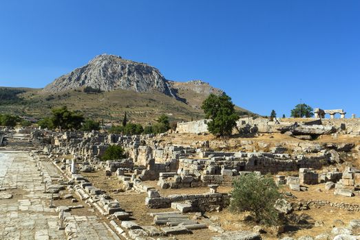 ruins of Ancient Corinth in Greece