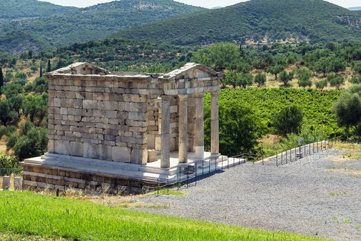 temple in Ancient Messene in Peloponnese, Greece