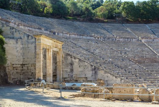 Epidaurus Theater. The theater was designed by Polykleitos the Younger in the 4th century BC.