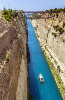 The Corinth Canal is a canal that connects the Gulf of Corinth with the Saronic Gulf in the Aegean Sea.