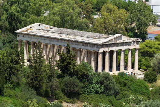 view of Temple of Hephaestus from the Acropolis, Athens