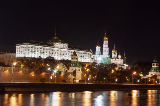 Kind on Moscow Kremlin in the evening