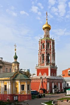 Church of the Intercession above the monastery gates, with a bell tower. 