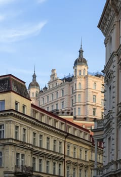 Houses in city center of Karlovy Vary